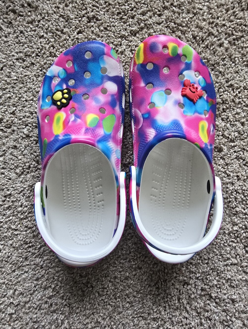 CROCS Tie-Dye Clog in Pink, Blue & Green